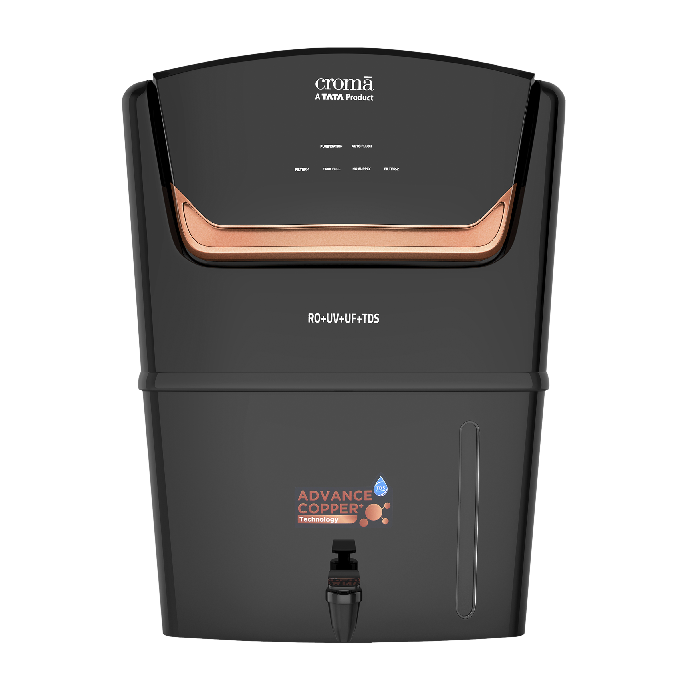 Buy Croma L Ro Uv Uf Tds Water Purifier With Advanced Copper Technology Black Copper